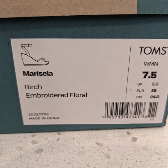 TOMS Marisela Wedge Sandals (7.5) - Picture 2 of 5